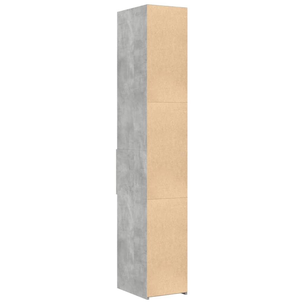 vidaXL Dulap înalt, gri beton, 30x42,5x185 cm, lemn prelucrat vidaXL Dulap înalt, gri beton, 30x42,5x185 cm, lemn prelucrat