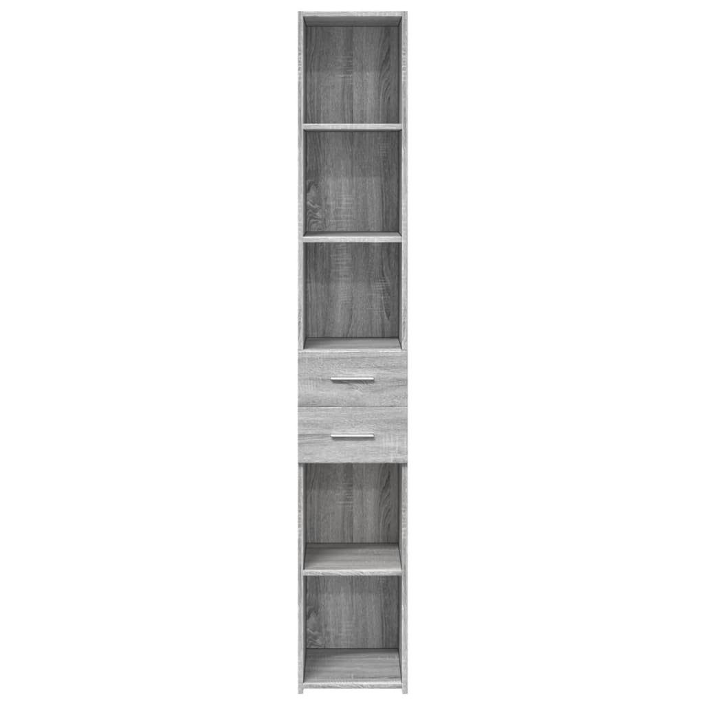 vidaXL Dulap înalt, gri sonoma, 30x42,5x185 cm, lemn prelucrat