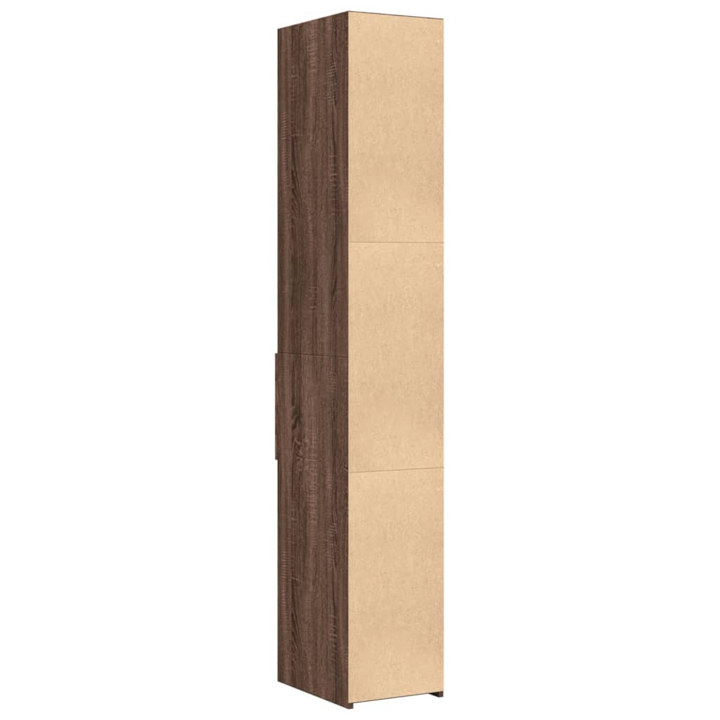 vidaXL Dulap înalt, stejar maro, 30x42,5x185 cm, lemn prelucrat