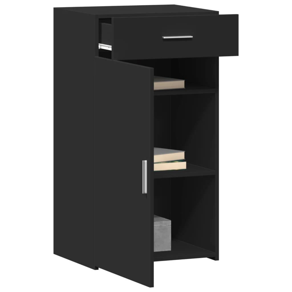 vidaXL Dulap, negru, 50x42,5x93 cm, lemn prelucrat