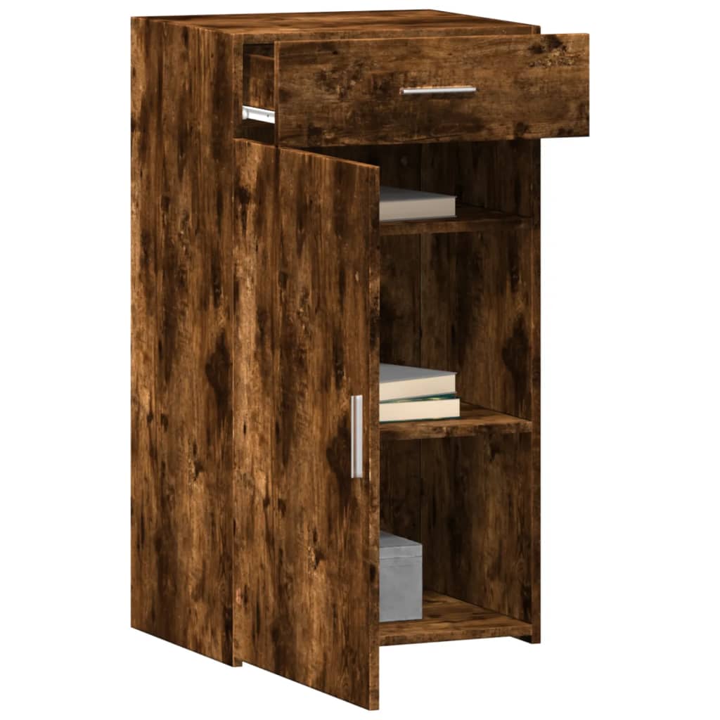 vidaXL Dulap, stejar fumuriu, 50x42,5x93 cm, lemn prelucrat