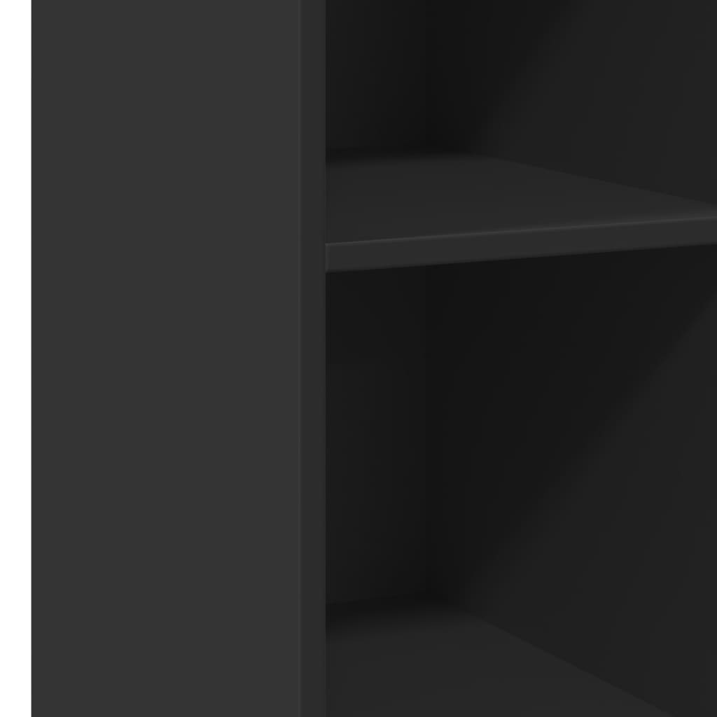 vidaXL Servantă, negru, 30x41x93 cm, lemn prelucrat