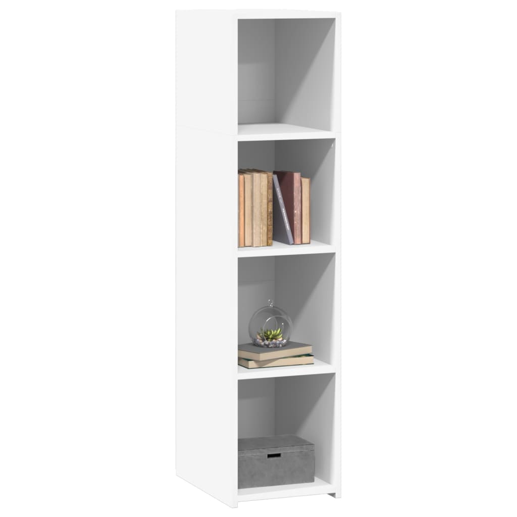 vidaXL Dulap înalt, alb, 30x41x124 cm, lemn compozit vidaXL Dulap înalt, alb, 30x41x124 cm, lemn compozit