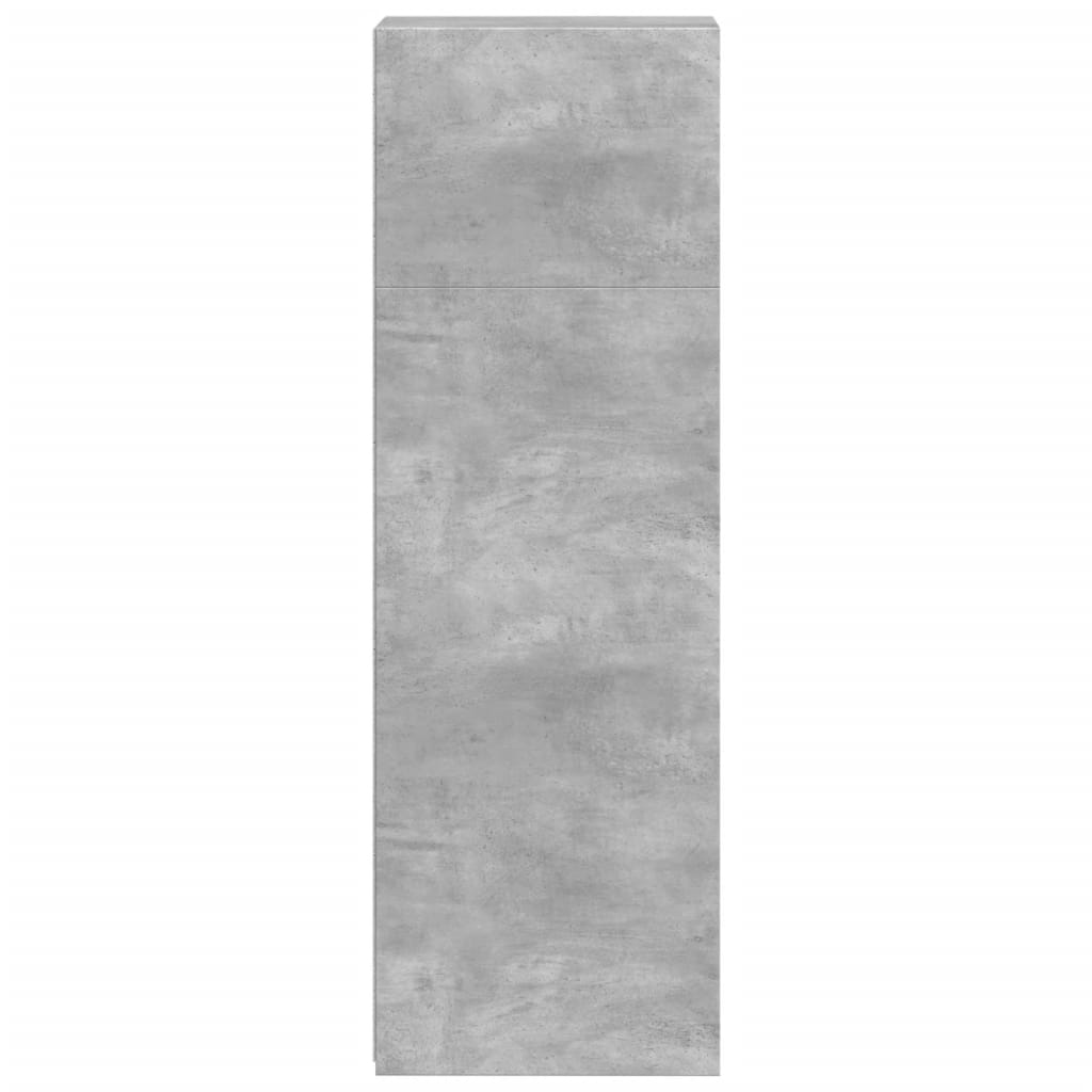 vidaXL Dulap înalt, gri beton, 30x41x124 cm, lemn compozit vidaXL Dulap înalt, gri beton, 30x41x124 cm, lemn compozit