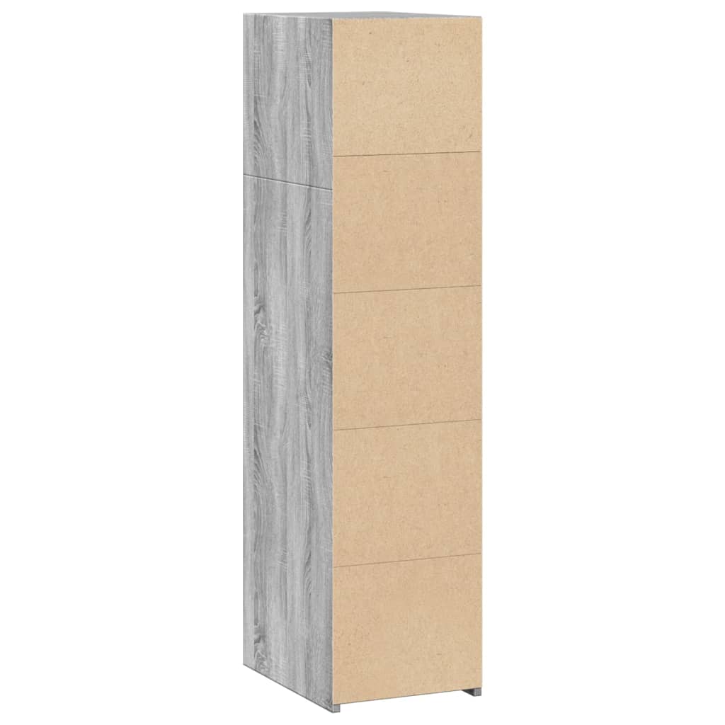 vidaXL Dulap înalt, gri sonoma, 30x41x124 cm, lemn compozit