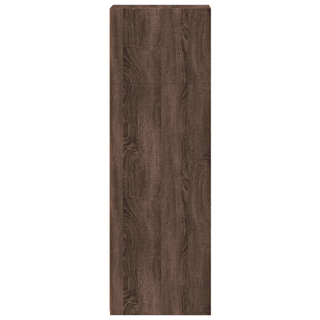 vidaXL Dulap înalt, stejar maro, 30x41x124 cm, lemn compozit vidaXL Dulap înalt, stejar maro, 30x41x124 cm, lemn compozit