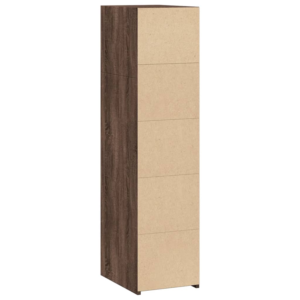 vidaXL Dulap înalt, stejar maro, 30x41x124 cm, lemn compozit vidaXL Dulap înalt, stejar maro, 30x41x124 cm, lemn compozit