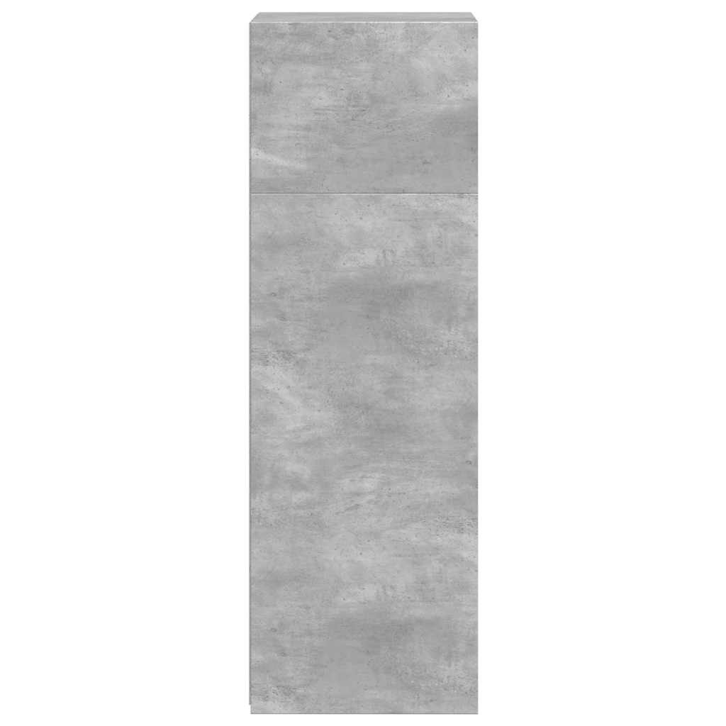 vidaXL Dulap înalt, gri beton, 40x41x124 cm, lemn prelucrat