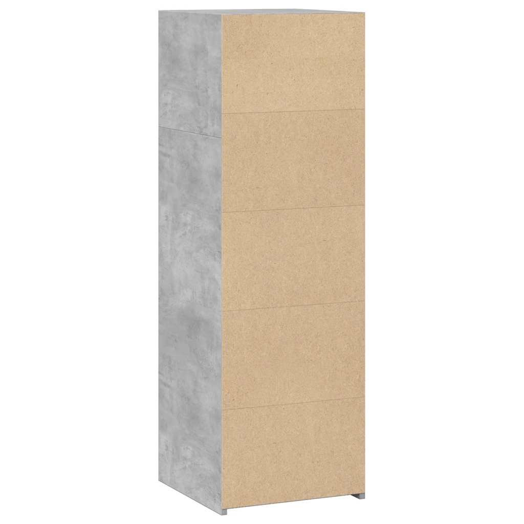 vidaXL Dulap înalt, gri beton, 40x41x124 cm, lemn prelucrat