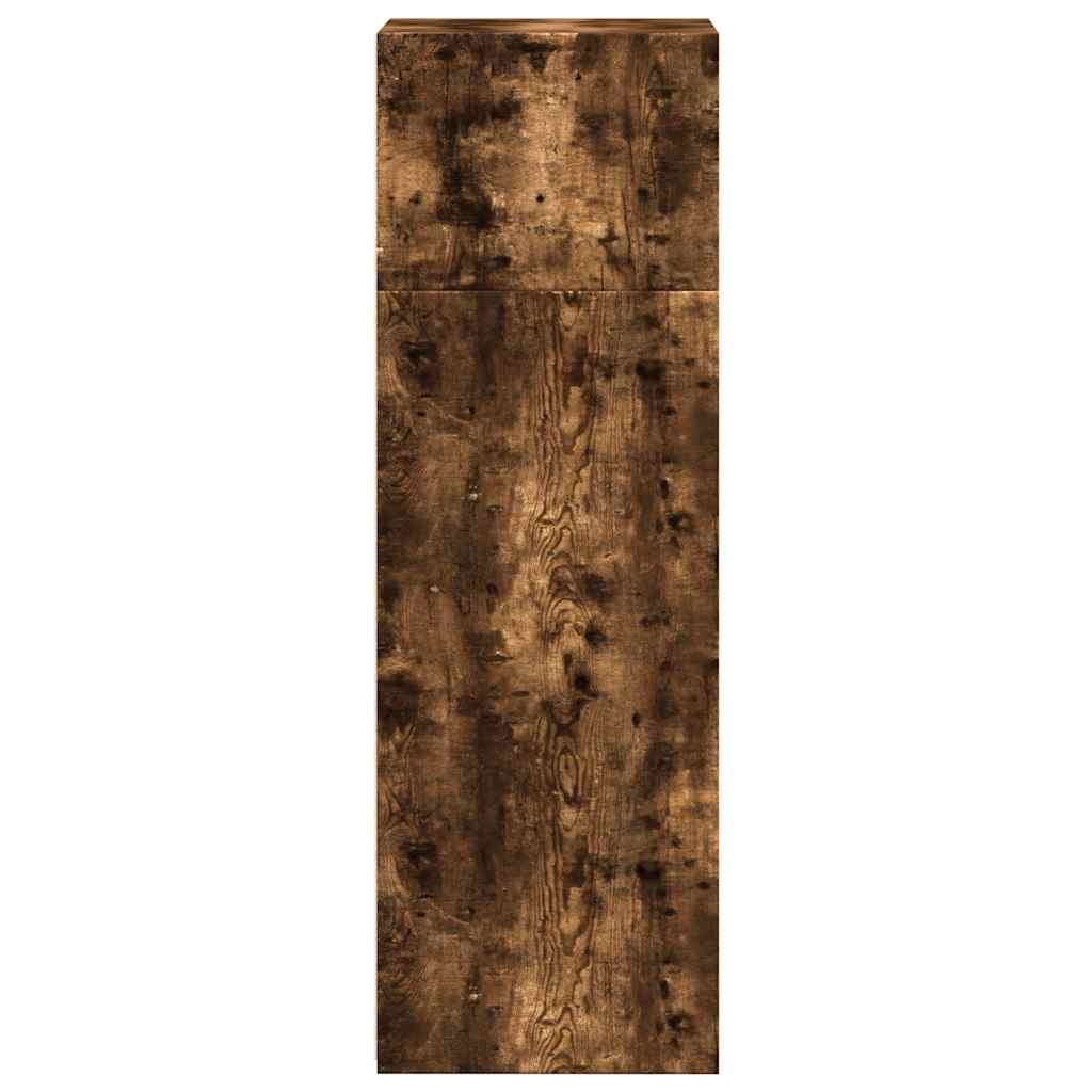 vidaXL Dulap înalt, stejar fumuriu, 40x41x124 cm, lemn prelucrat