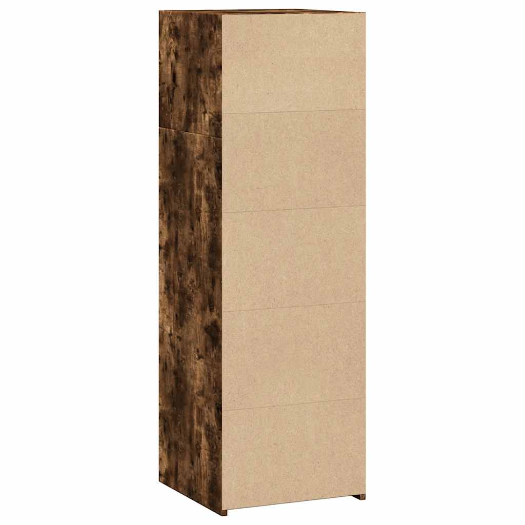 vidaXL Dulap înalt, stejar fumuriu, 40x41x124 cm, lemn prelucrat