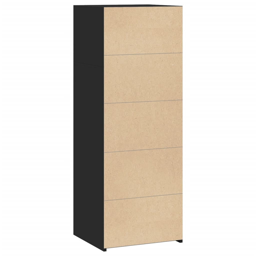 vidaXL Dulap înalt, negru, 45x41x124 cm, lemn prelucrat