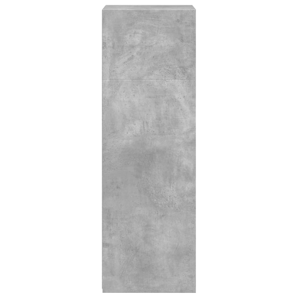 vidaXL Dulap înalt, gri beton, 45x41x124 cm, lemn prelucrat