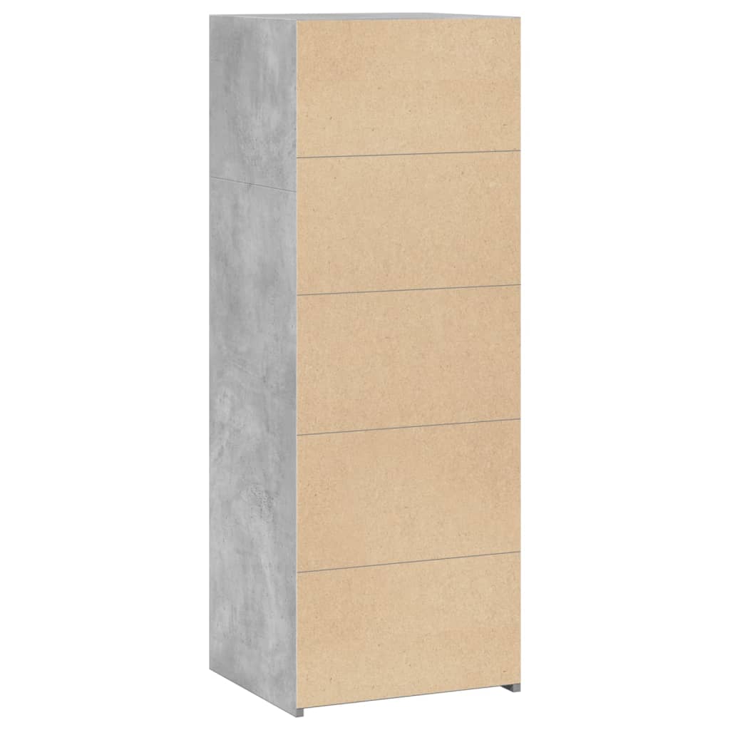vidaXL Dulap înalt, gri beton, 45x41x124 cm, lemn prelucrat