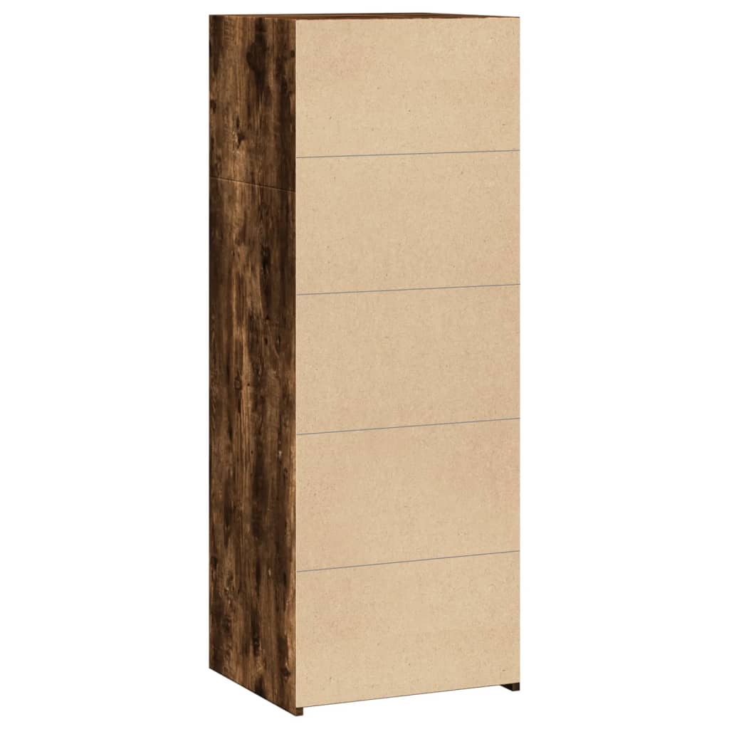 vidaXL Dulap înalt, stejar fumuriu, 45x41x124 cm, lemn prelucrat