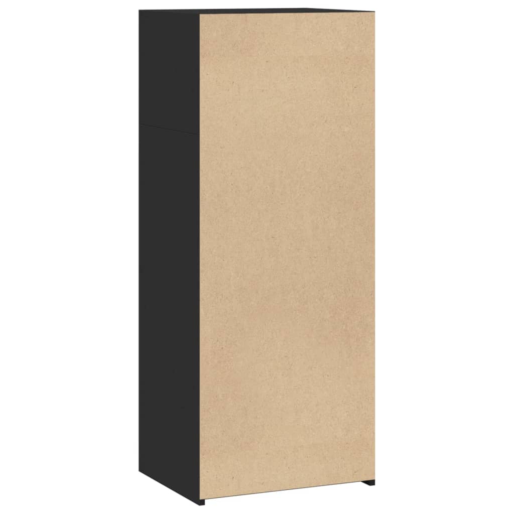 vidaXL Dulap înalt, negru, 50x41x124 cm, lemn prelucrat