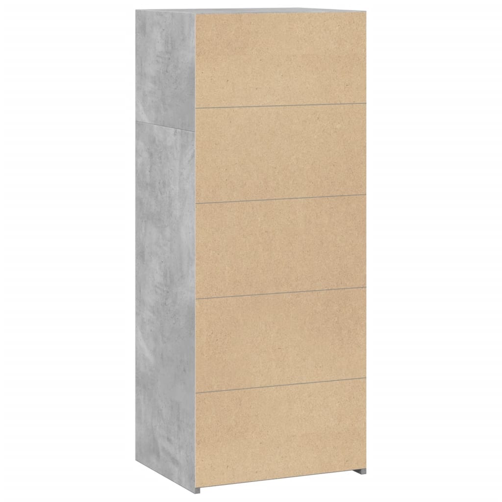 vidaXL Dulap înalt, gri beton, 50x41x124 cm, lemn prelucrat vidaXL Dulap înalt, gri beton, 50x41x124 cm, lemn prelucrat