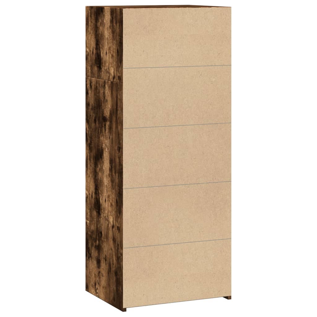 vidaXL Dulap înalt, stejar fumuriu, 50x41x124 cm, lemn prelucrat