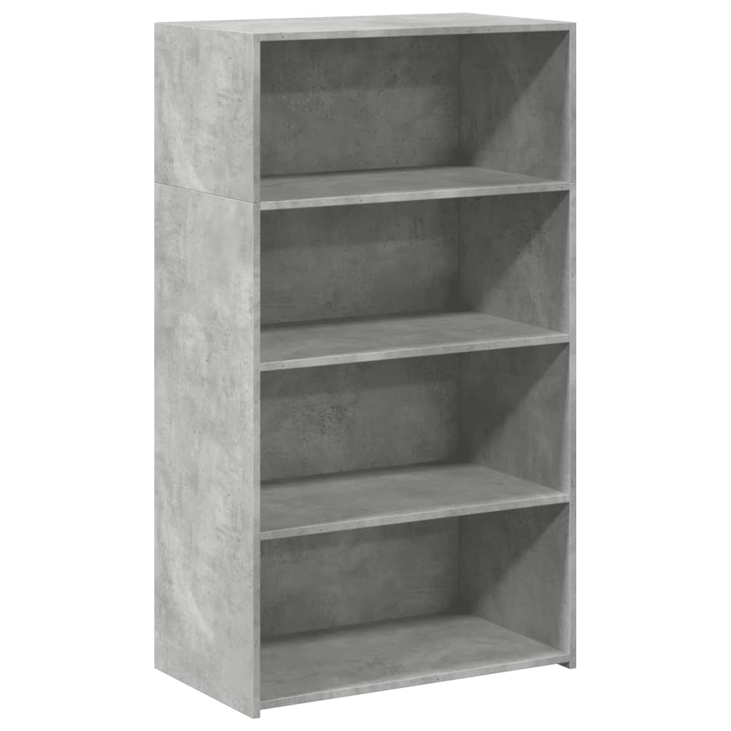 vidaXL Dulap înalt, gri beton, 70x41x124 cm, lemn prelucrat