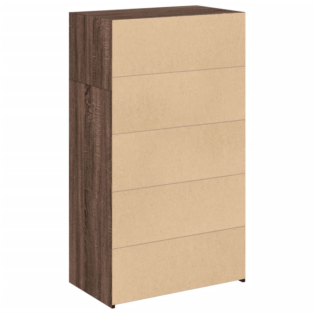 vidaXL Dulap înalt, stejar maro, 70x41x124 cm, lemn prelucrat