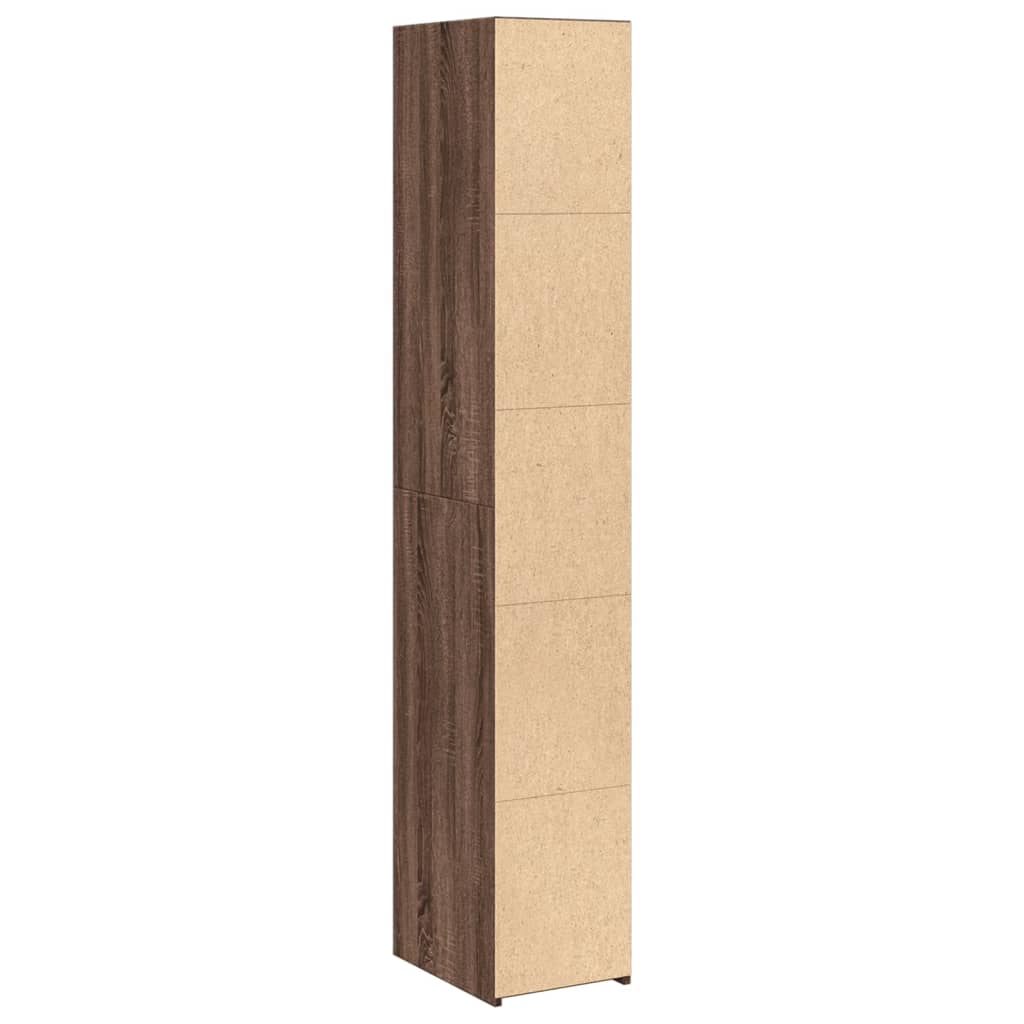 vidaXL Dulap înalt, stejar maro, 30x41x185 cm, lemn prelucrat