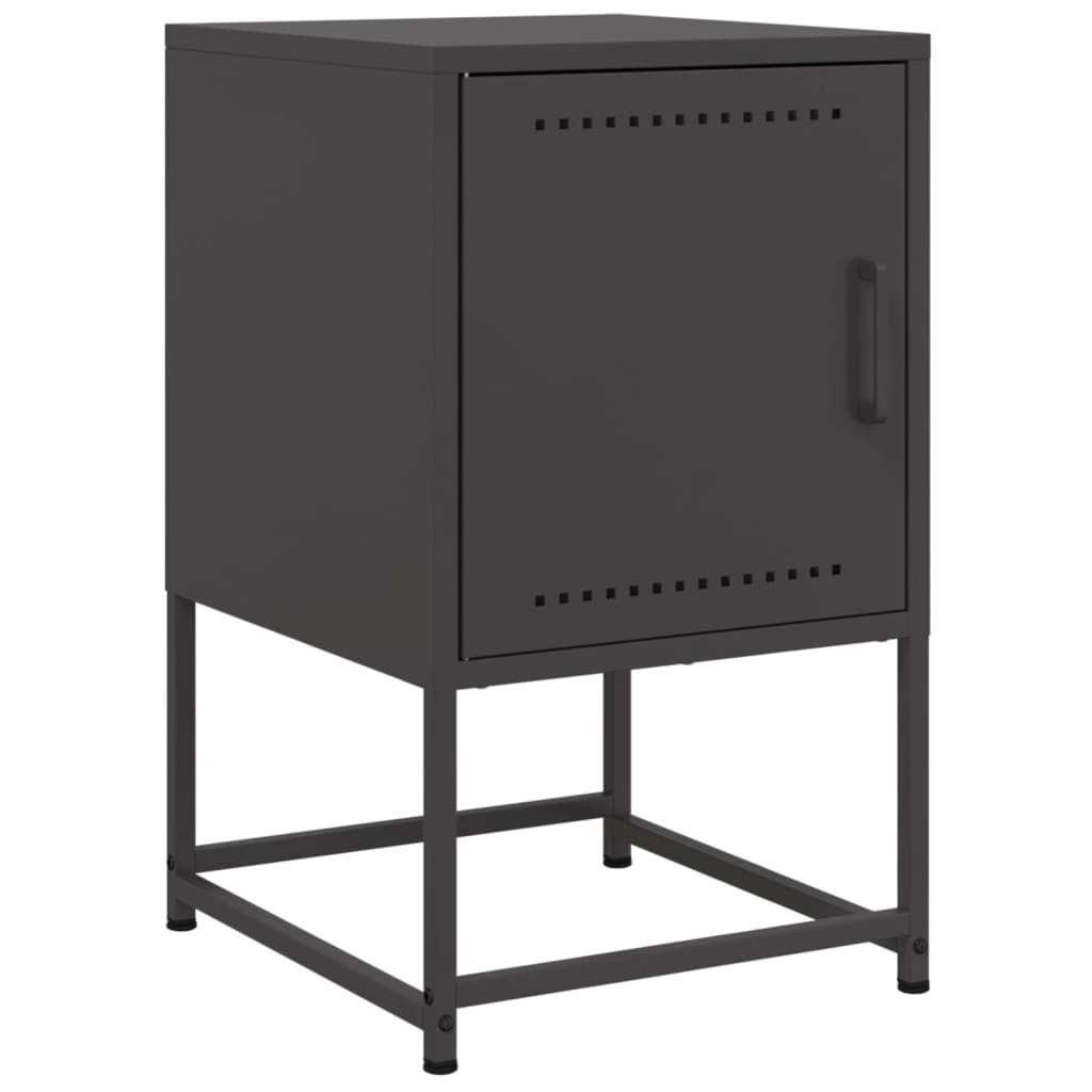 vidaXL Noptiere, 2 buc., negru, 36x39x60,5 cm, oțel vidaXL Noptiere, 2 buc., negru, 36x39x60,5 cm, oțel