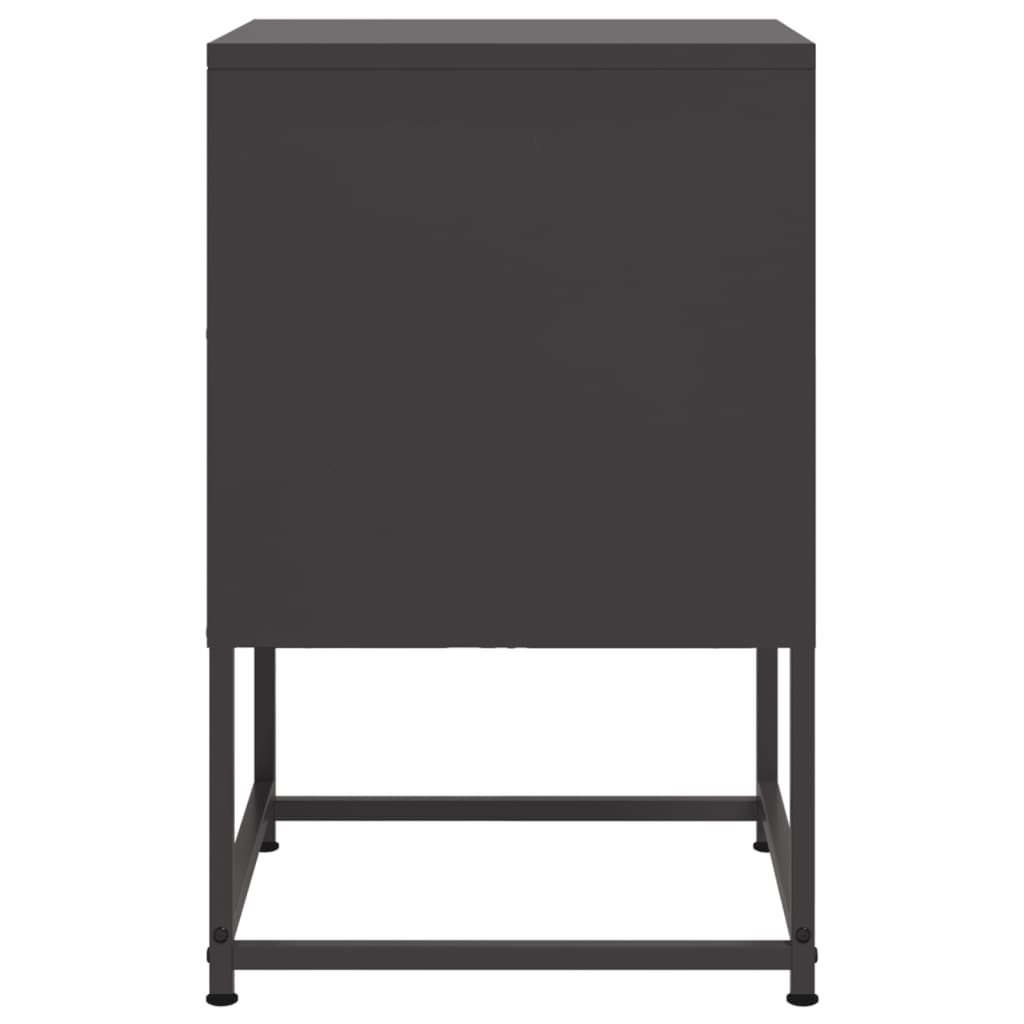 vidaXL Noptiere, 2 buc., negru, 36x39x60,5 cm, oțel vidaXL Noptiere, 2 buc., negru, 36x39x60,5 cm, oțel