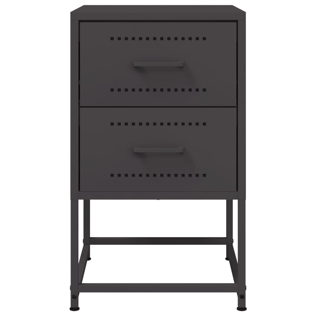 vidaXL Noptiere, 2 buc., negru, 36x39x60,5 cm, oțel vidaXL Noptiere, 2 buc., negru, 36x39x60,5 cm, oțel
