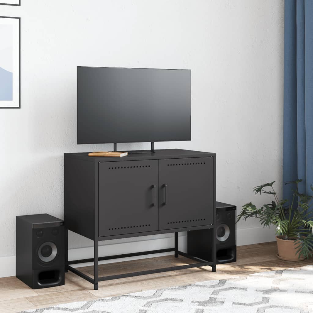 vidaXL Dulap TV, negru, 68,5x39x60,5 cm, oțel