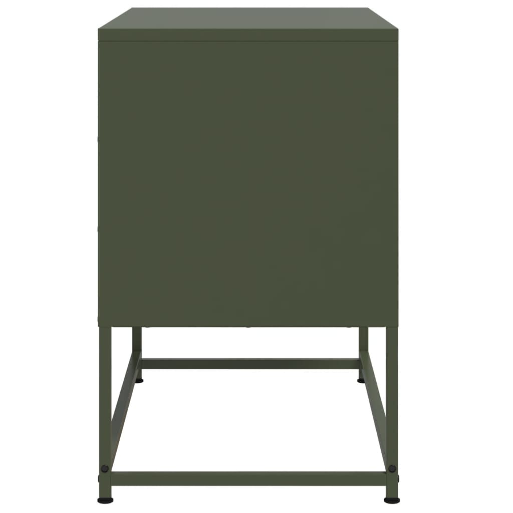 vidaXL Dulap TV, verde măsliniu, 68,5x39x60,5 cm, oțel vidaXL Dulap TV, verde măsliniu, 68,5x39x60,5 cm, oțel