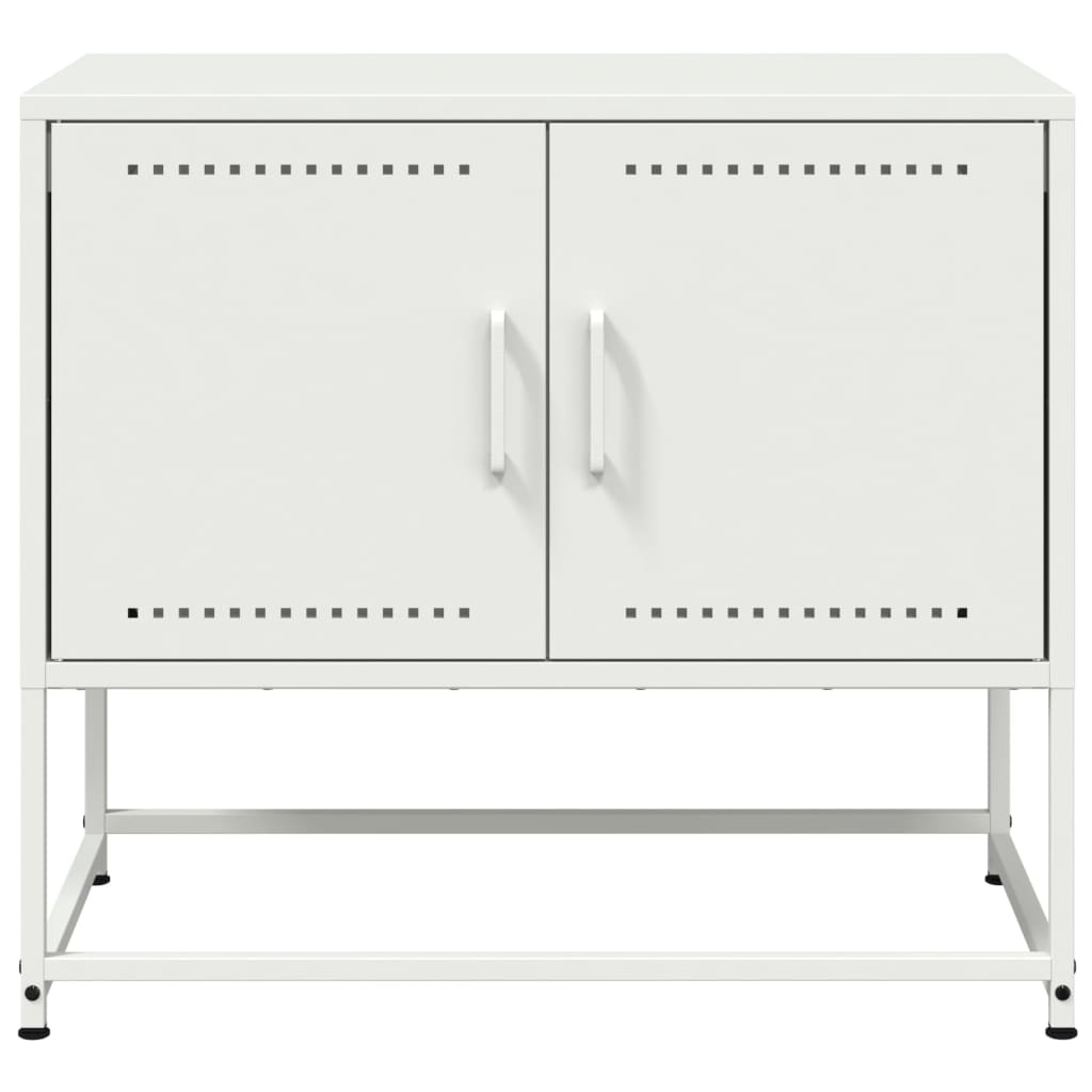 vidaXL Dulap TV, alb, 68,5x39x60,5 cm, oțel vidaXL Dulap TV, alb, 68,5x39x60,5 cm, oțel