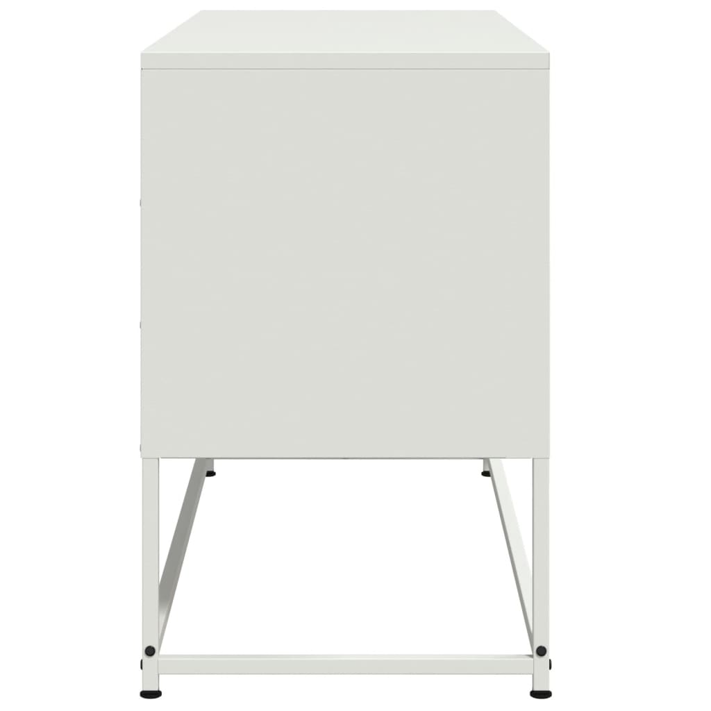 vidaXL Dulap TV, alb, 100,5x39x60,5 cm, oțel vidaXL Dulap TV, alb, 100,5x39x60,5 cm, oțel
