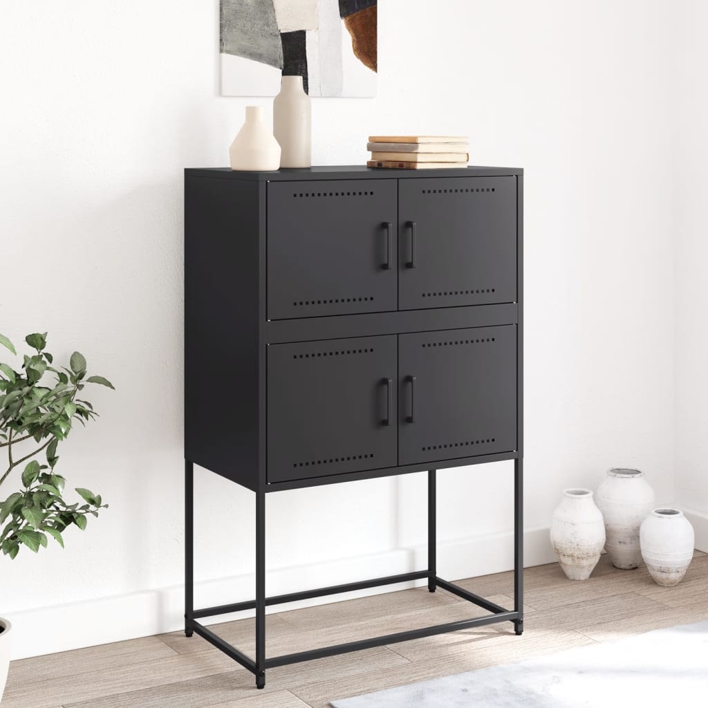 vidaXL Dulap, negru, 68,5x38,5x107 cm, oțel