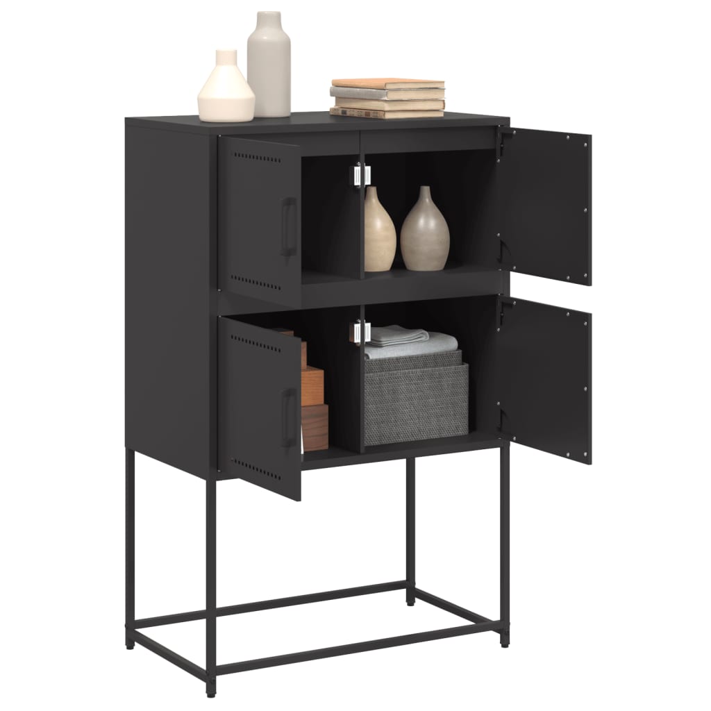vidaXL Dulap, negru, 68,5x38,5x107 cm, oțel