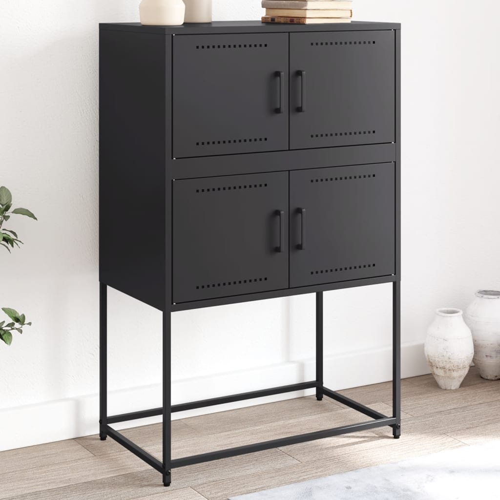 vidaXL Dulap, negru, 68,5x38,5x107 cm, oțel
