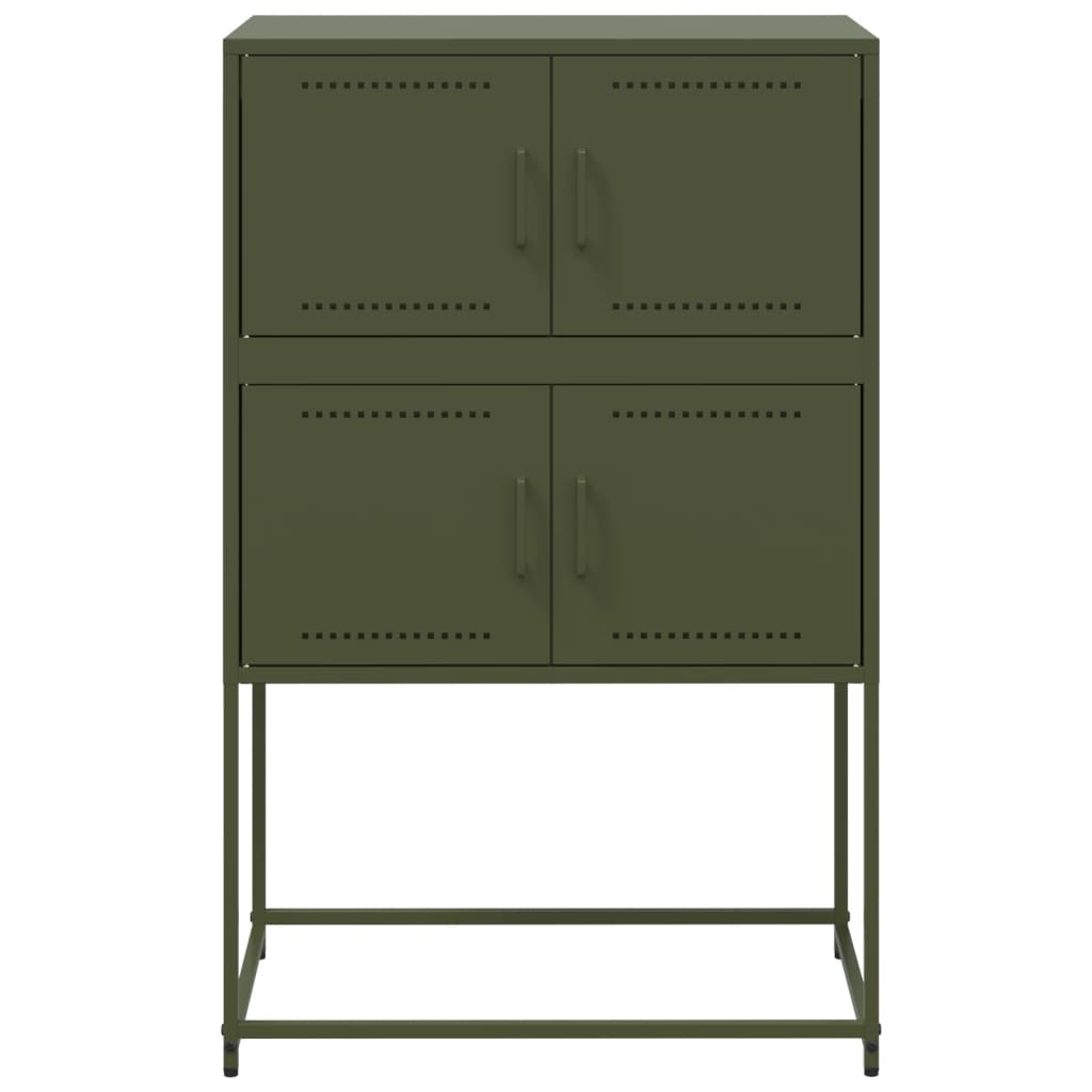 vidaXL Dulap, verde măslină, 68,5x38,5x107 cm, oțel