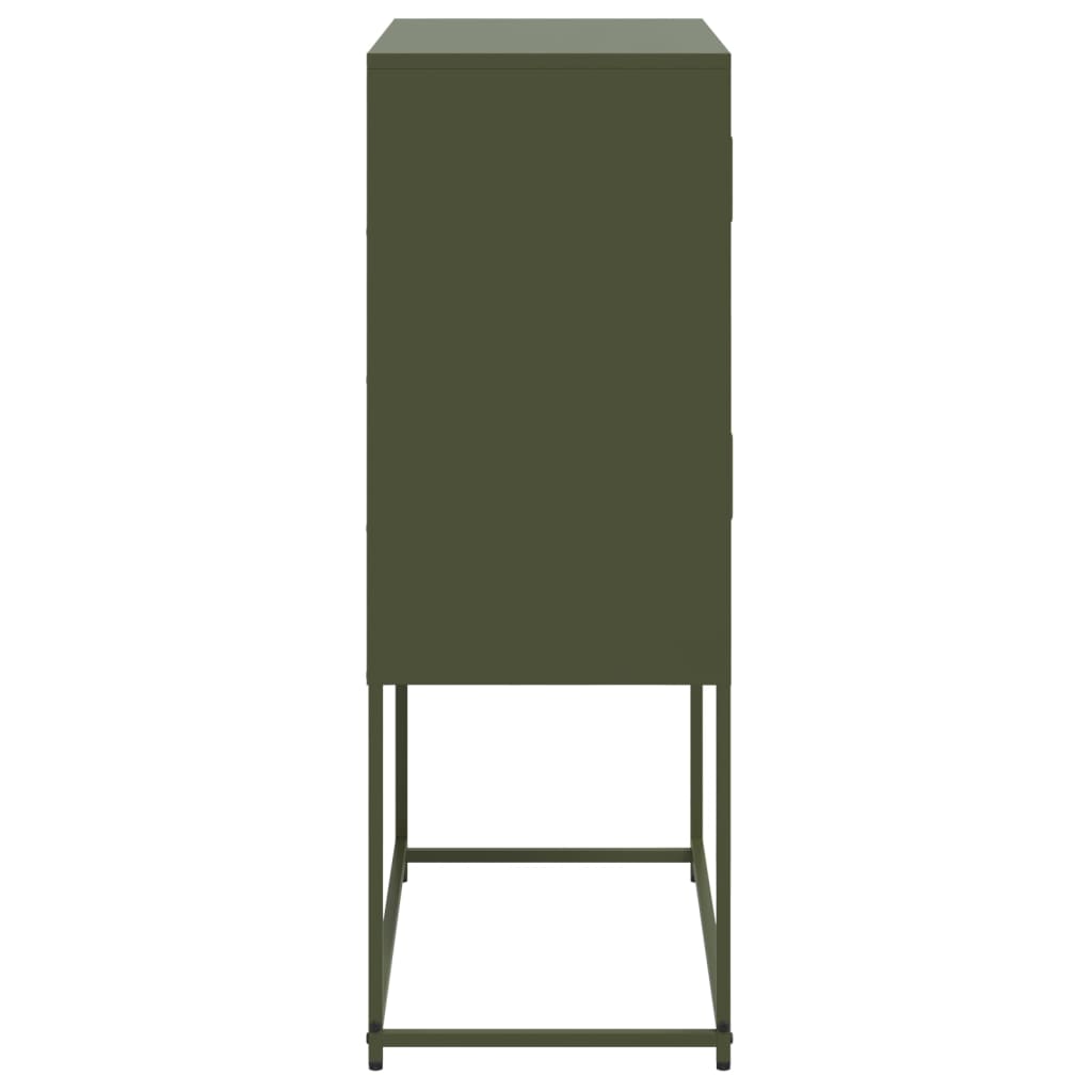 vidaXL Dulap, verde măslină, 68,5x38,5x107 cm, oțel