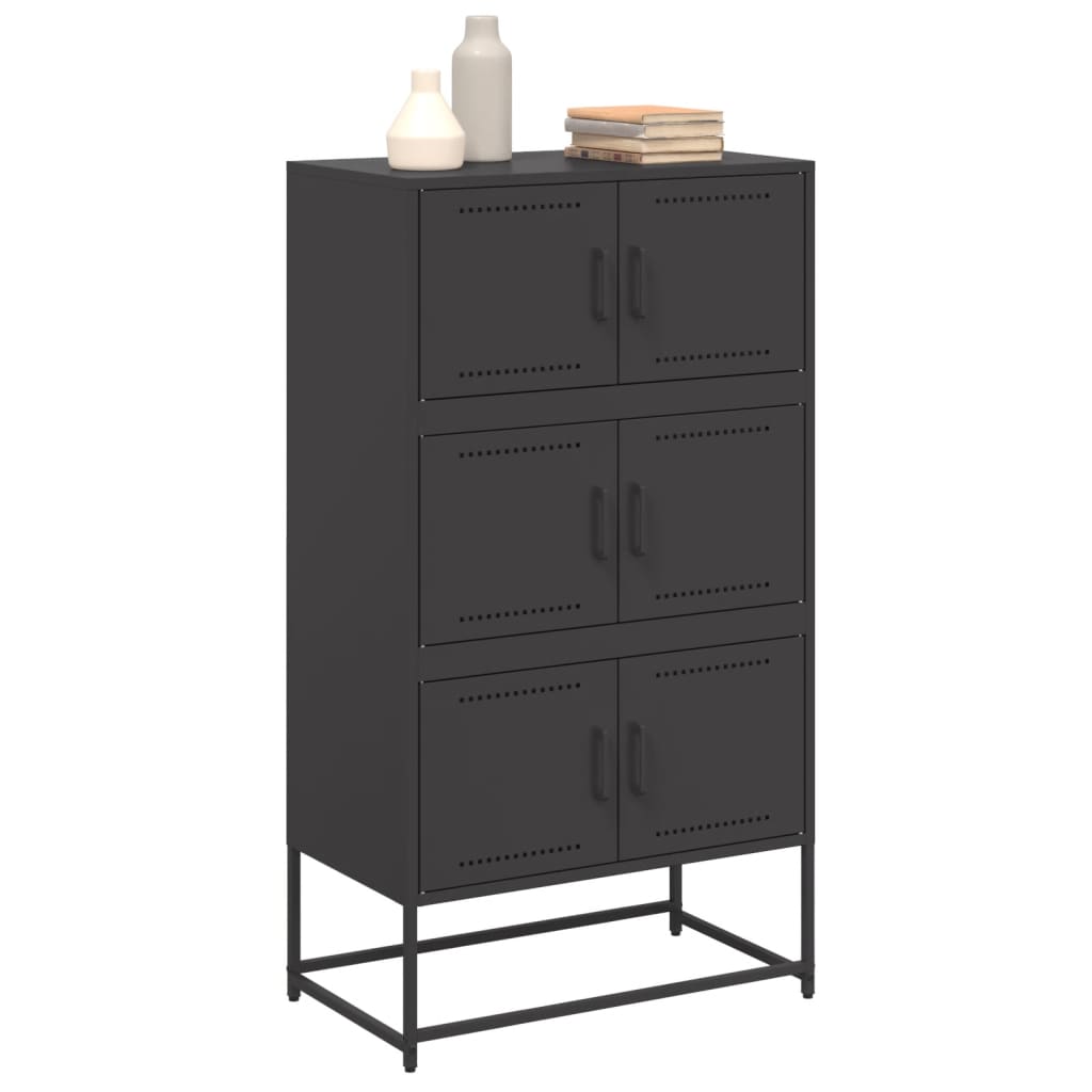 vidaXL Dulap, negru, 68,5x38,5x123,5 cm, oțel