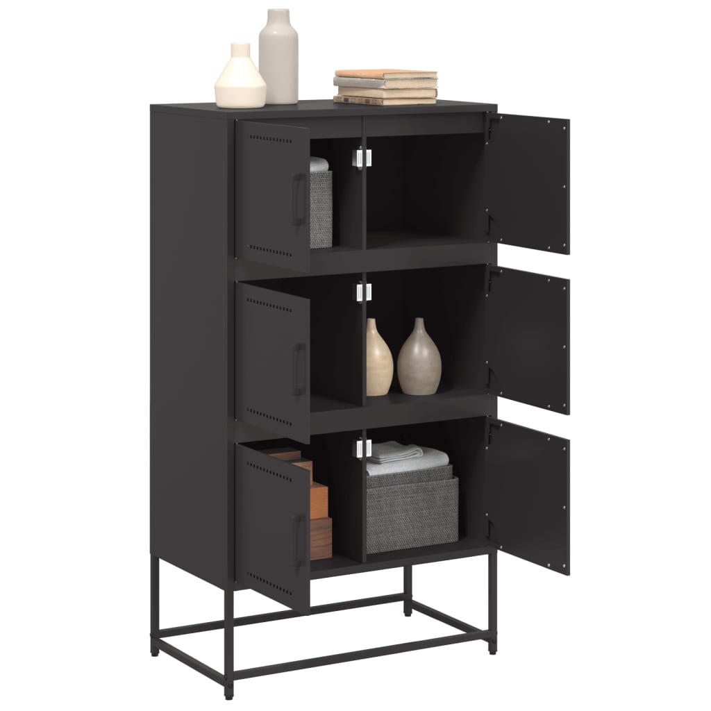 vidaXL Dulap, negru, 68,5x38,5x123,5 cm, oțel