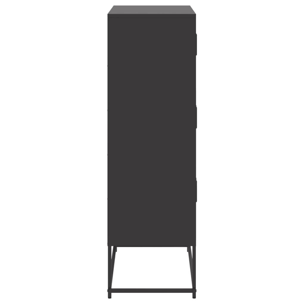 vidaXL Dulap, negru, 68,5x38,5x123,5 cm, oțel