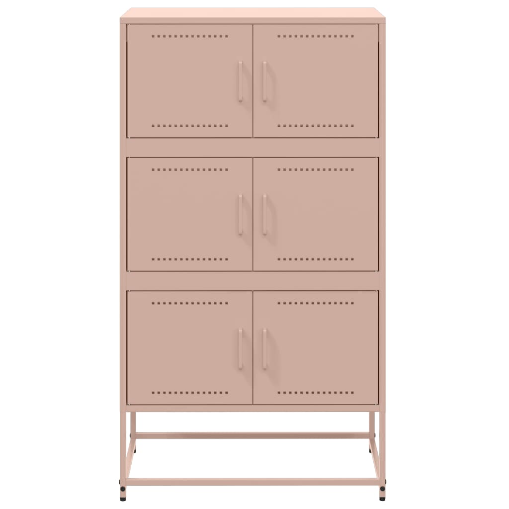 vidaXL Dulap, roz, 68,5x38,5x123,5 cm, oțel