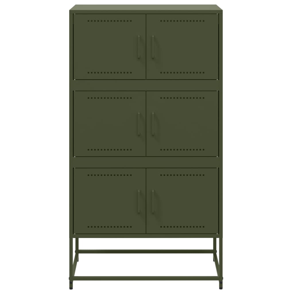 vidaXL Dulap, verde măslină, 68,5x38,5x123,5 cm, oțel