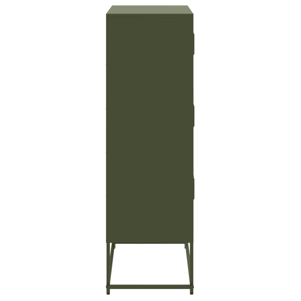 vidaXL Dulap, verde măslină, 68,5x38,5x123,5 cm, oțel