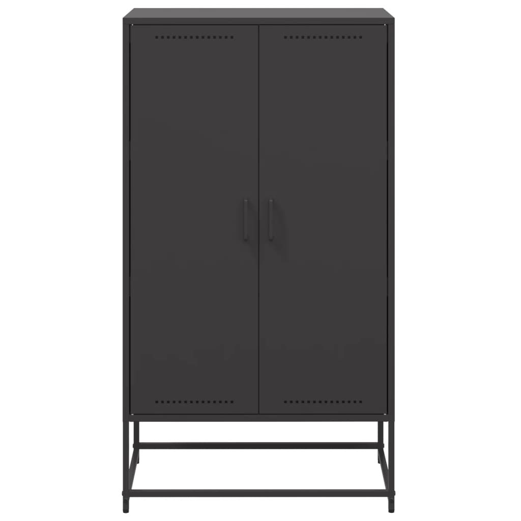 vidaXL Dulap înalt, negru, 68,5x38,5x123,5 cm, oțel