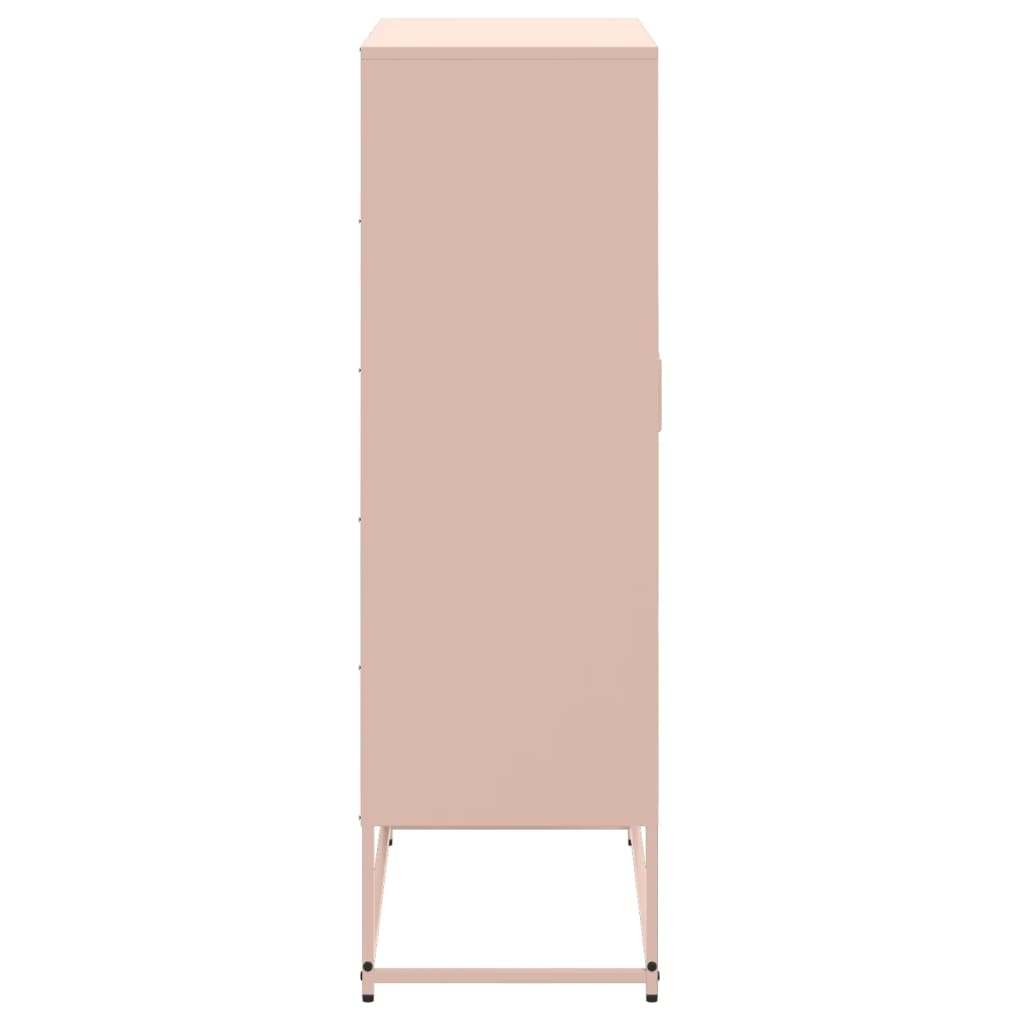 vidaXL Dulap înalt, roz, 68,5x38,5x123,5 cm, oțel