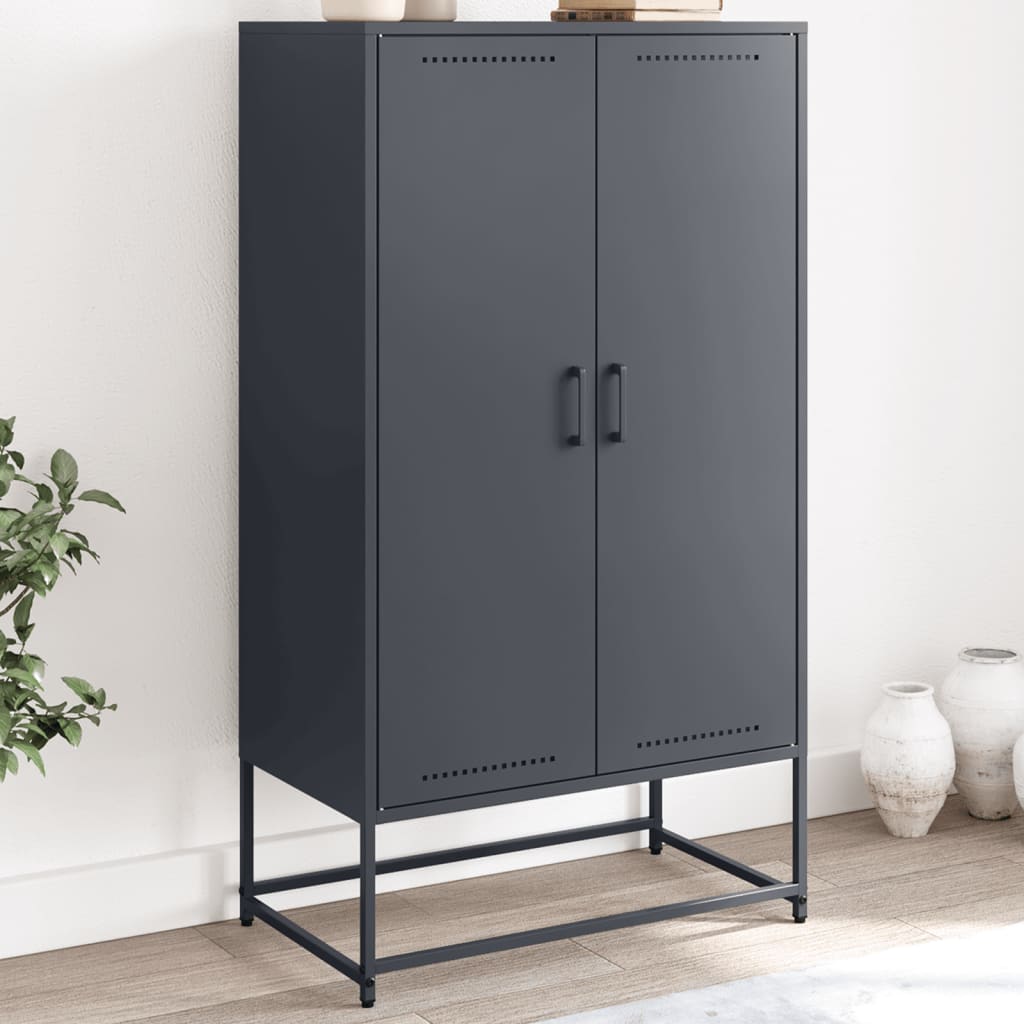 vidaXL Dulap înalt, antracit, 68,5x38,5x123,5 cm, oțel vidaXL Dulap înalt, antracit, 68,5x38,5x123,5 cm, oțel