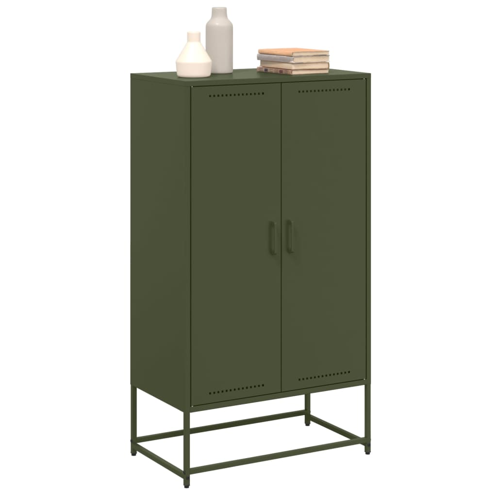 vidaXL Dulap înalt, verde măsliniu, 68,5x38,5x123,5 cm, oțel vidaXL Dulap înalt, verde măsliniu, 68,5x38,5x123,5 cm, oțel