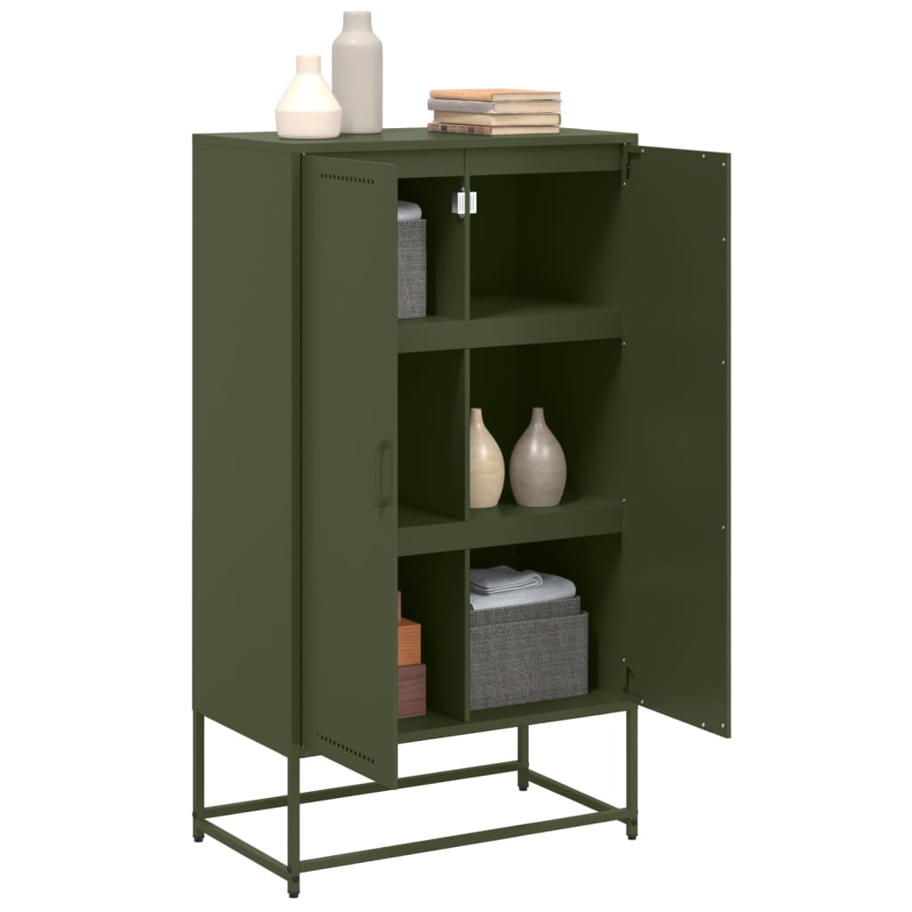 vidaXL Dulap înalt, verde măsliniu, 68,5x38,5x123,5 cm, oțel vidaXL Dulap înalt, verde măsliniu, 68,5x38,5x123,5 cm, oțel