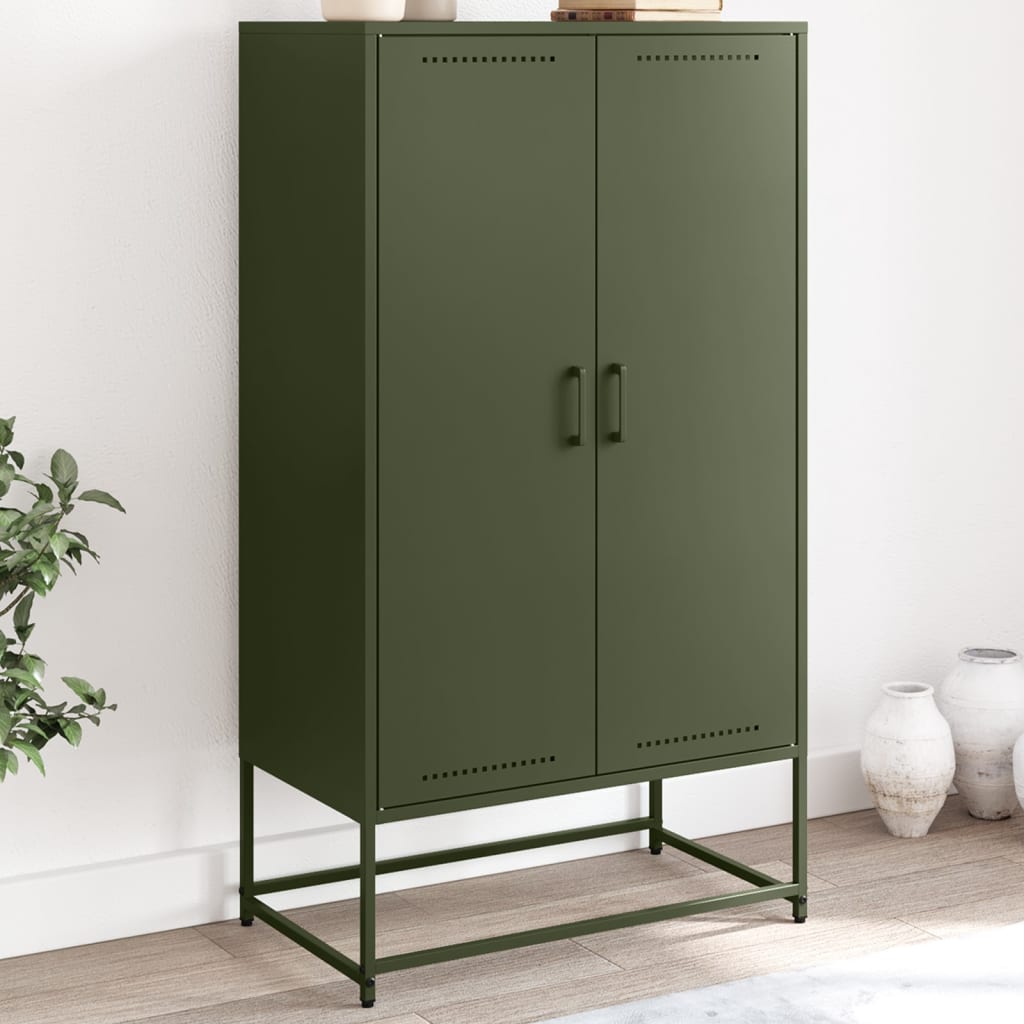 vidaXL Dulap înalt, verde măsliniu, 68,5x38,5x123,5 cm, oțel vidaXL Dulap înalt, verde măsliniu, 68,5x38,5x123,5 cm, oțel