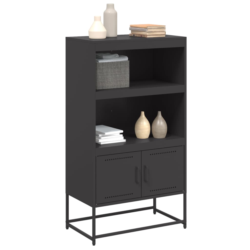 vidaXL Dulap înalt, negru, 68,5x38,5x123,5 cm, oțel